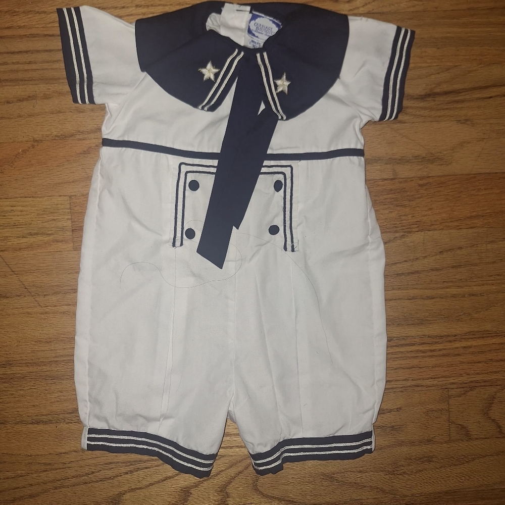 Sailor 24 Months Carriage Boutique One Piece Romper Patriotic Boys Baby Vintage